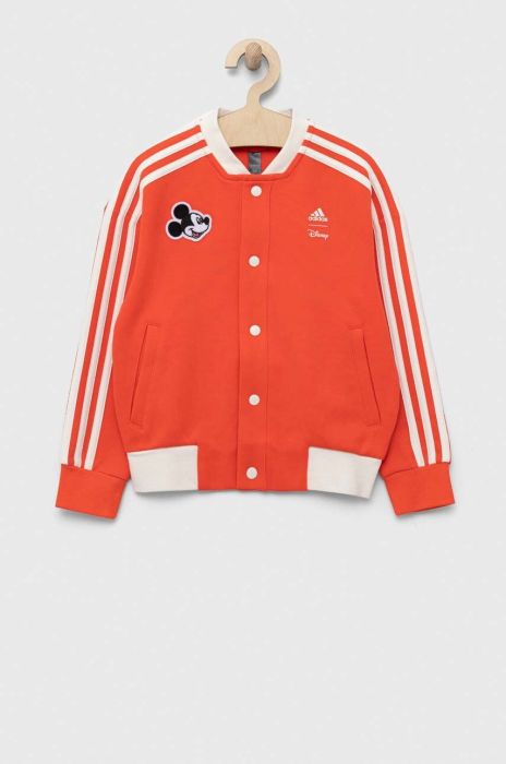 Дитяча кофта adidas x Disney колір помаранчевий з аплікацією Дитяча кофта adidas x Disney колір помаранчевий з аплікацією