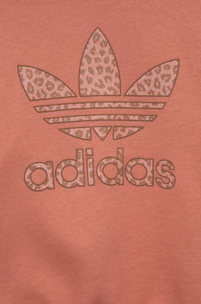 Дитяча кофта adidas Originals колір помаранчевий з принтом фото 3