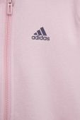 Дитяча кофта adidas колір рожевий з капюшоном з аплікацією (3310964)