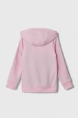 Дитяча кофта adidas колір рожевий з капюшоном візерунок