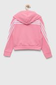 Дитяча кофта adidas колір рожевий з капюшоном з аплікацією (3324564) Дитяча кофта adidas колір рожевий з капюшоном з аплікацією (3324564)