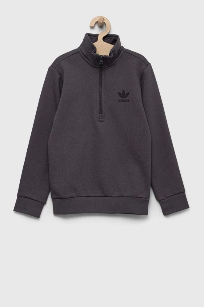 Дитяча кофта adidas Originals колір сірий з принтом фото 2
