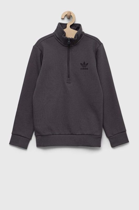 Дитяча кофта adidas Originals колір сірий з принтом фото 2