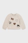 Кофта для немовлят Mayoral колір бежевий з аплікацією