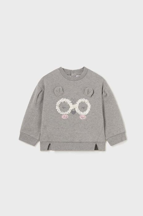 Кофта для немовлят Mayoral колір сірий однотонна