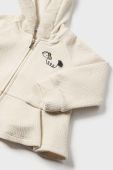 Дитяча кофта Mayoral колір бежевий з капюшоном з принтом (3496489)