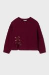 Дитяча кофта Mayoral колір бордовий однотонна (3413841)