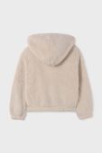 Дитяча кофта Mayoral колір бежевий з капюшоном візерунок (3423682)
