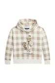 Дитяча кофта Polo Ralph Lauren колір бежевий з капюшоном візерунок (3640874)