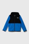 Дитяча кофта The North Face GLACIER F/Z HOODIE з капюшоном візерунок колір блакитний