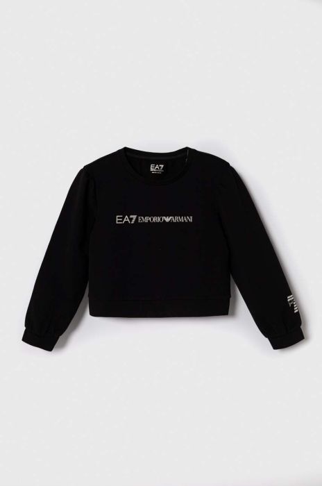 Дитяча кофта EA7 Emporio Armani колір чорний з принтом (3374687)