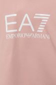 Дитяча кофта EA7 Emporio Armani колір рожевий з капюшоном з принтом (3329791)
