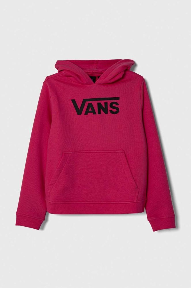 Дитяча кофта Vans GR FLYING V HOODIE GIRLS колір рожевий з капюшоном з принтом