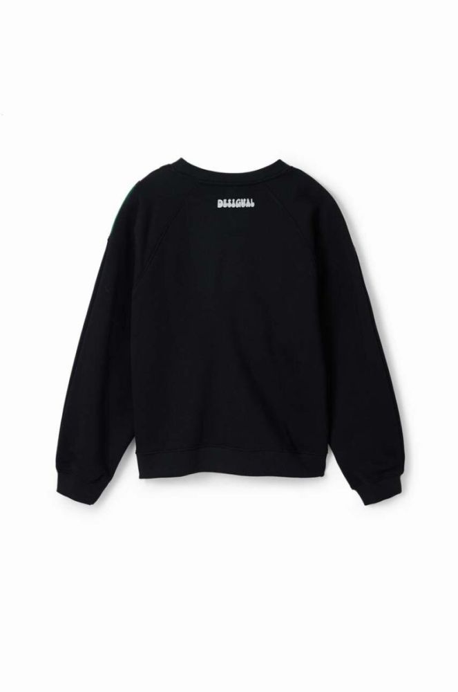 Дитяча бавовняна кофта Desigual колір чорний з принтом (3585183) фото 5