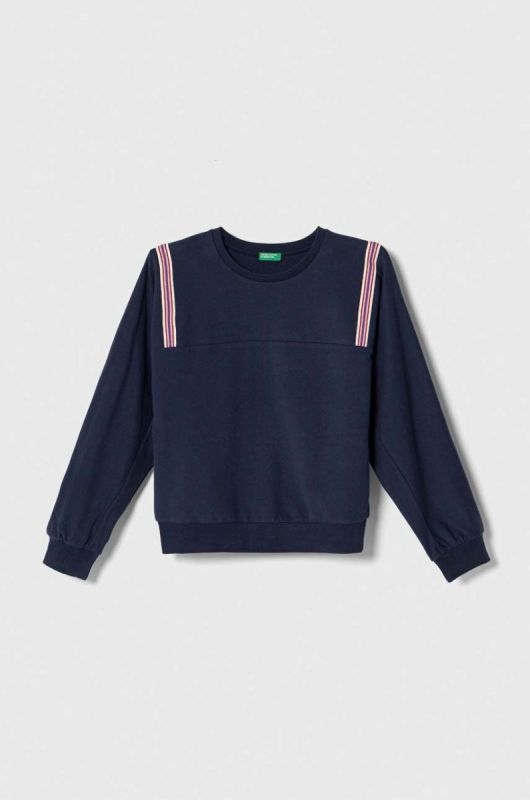 Дитяча кофта United Colors of Benetton колір синій з аплікацією (3388109)