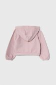 Дитяча кофта United Colors of Benetton колір фіолетовий з капюшоном з аплікацією (3390160)