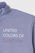Дитяча бавовняна кофта United Colors of Benetton колір фіолетовий з принтом (3390309)