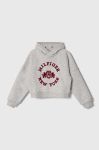 Дитяча кофта Tommy Hilfiger колір сірий з капюшоном з принтом (3609193)
