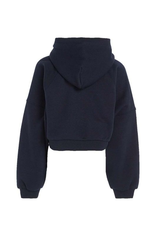 Дитяча кофта Tommy Hilfiger колір чорний з капюшоном з принтом (3609191) фото 2