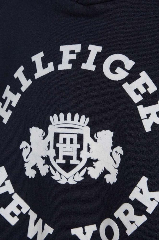 Дитяча кофта Tommy Hilfiger колір чорний з капюшоном з принтом (3609191) фото 3