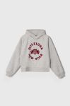 Дитяча кофта Tommy Hilfiger колір сірий з капюшоном з принтом (3609200)