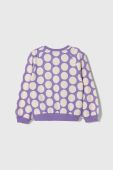 Дитяча бавовняна кофта United Colors of Benetton колір фіолетовий візерунок (3427934)