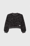 Дитяча бавовняна кофта Sisley колір чорний візерунок (3390334)