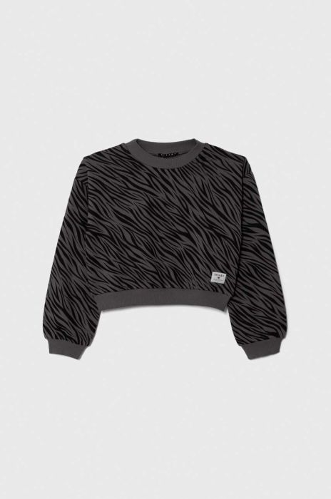 Дитяча бавовняна кофта Sisley колір чорний візерунок (3390334)