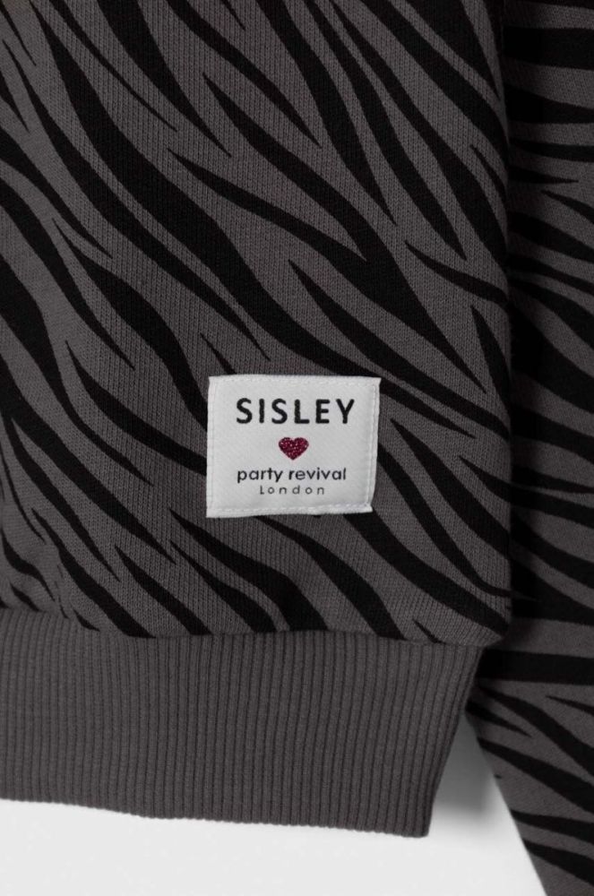Дитяча бавовняна кофта Sisley колір чорний візерунок (3390334) фото 3