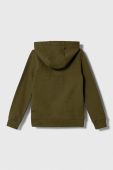 Дитяча бавовняна кофта Tommy Hilfiger колір зелений з капюшоном з аплікацією (3496117)