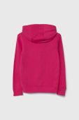 Дитяча бавовняна кофта Tommy Hilfiger колір рожевий з капюшоном з аплікацією (3496141)