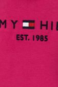 Дитяча бавовняна кофта Tommy Hilfiger колір рожевий з капюшоном з аплікацією (3496141)