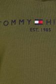 Дитяча бавовняна кофта Tommy Hilfiger колір зелений з капюшоном з аплікацією (3496137)