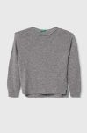Вовняний дитячий светр United Colors of Benetton колір сірий легкий (3413878)