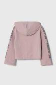 Дитяча кофта United Colors of Benetton колір фіолетовий з капюшоном з принтом Дитяча кофта United Colors of Benetton колір фіолетовий з капюшоном з принтом