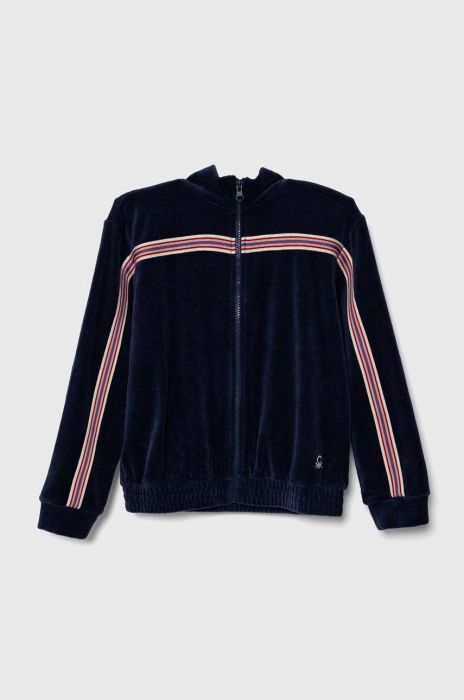 Дитяча кофта United Colors of Benetton колір синій з аплікацією (3413901) Дитяча кофта United Colors of Benetton колір синій з аплікацією (3413901)