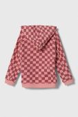 Дитяча бавовняна кофта United Colors of Benetton колір рожевий з капюшоном візерунок (3418606)