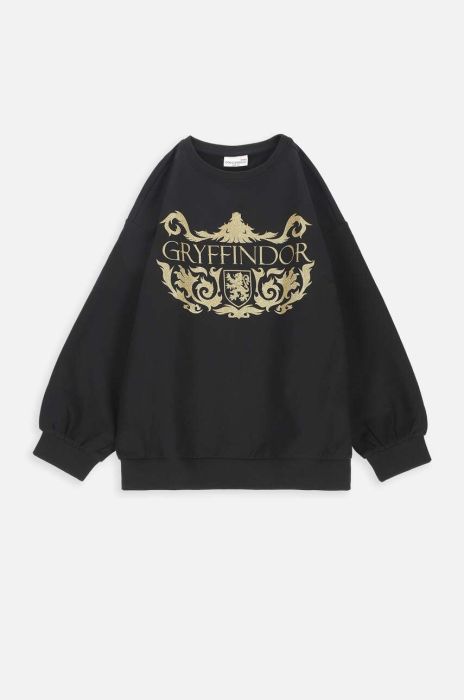 Дитяча кофта Coccodrillo x Harry Potter колір чорний з принтом