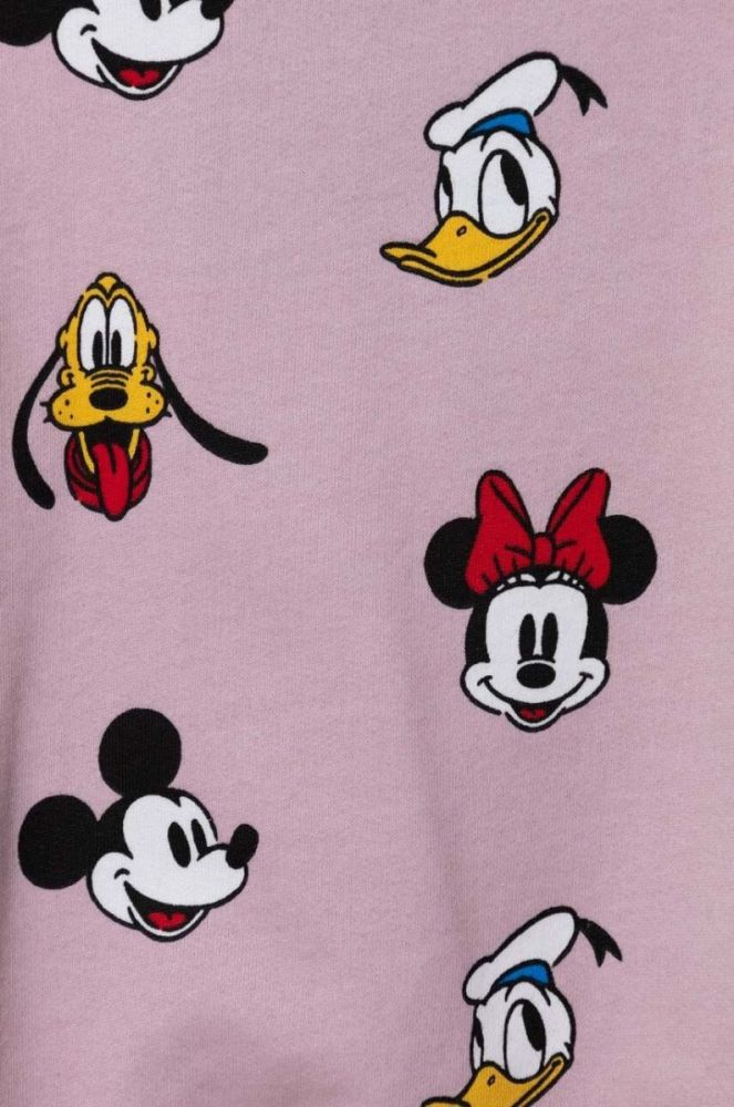 Дитяча бавовняна кофта United Colors of Benetton x Disney колір рожевий візерунок фото 3