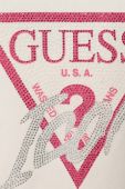 Дитяча бавовняна кофта Guess колір бежевий з аплікацією (3527311)