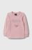 Дитяча бавовняна кофта Guess колір рожевий з аплікацією (3601244)