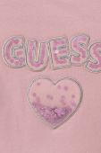 Дитяча бавовняна кофта Guess колір рожевий з аплікацією (3601244)