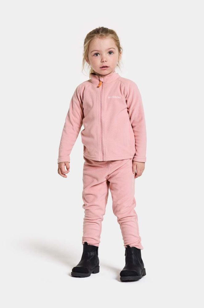Дитяча кофта Didriksons MONTE KIDS FULLZIP колір рожевий однотонна (3604201) фото 4