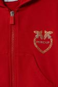 Дитяча кофта Pinko Up колір червоний з капюшоном з аплікацією (3458213) Дитяча кофта Pinko Up колір червоний з капюшоном з аплікацією (3458213)