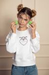 Дитяча бавовняна кофта Pinko Up колір білий з принтом (3427956)