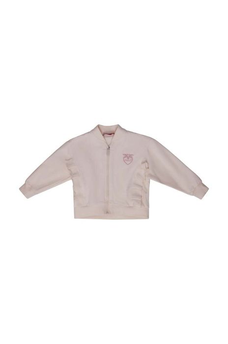 Дитяча кофта Pinko Up колір бежевий з капюшоном з аплікацією (3427981)