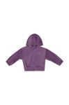 Дитяча кофта Pinko Up колір фіолетовий з капюшоном з аплікацією