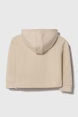 Дитяча кофта Guess колір бежевий з капюшоном з аплікацією (3527351)