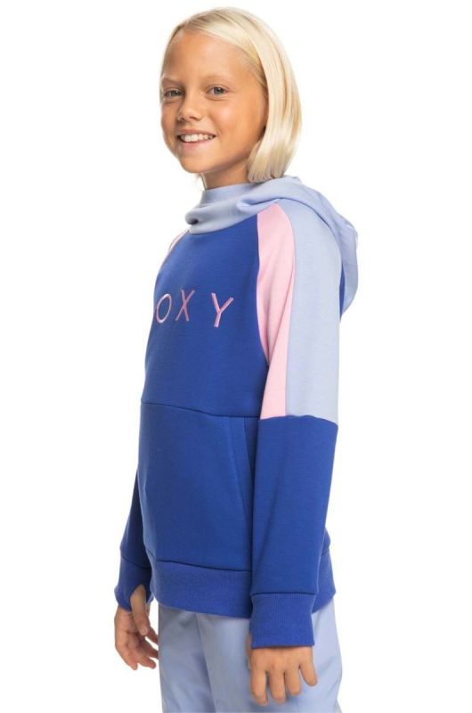Дитяча кофта Roxy LIBERTY GIRL OTLR з капюшоном з принтом колір блакитний фото 2