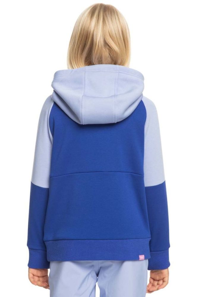 Дитяча кофта Roxy LIBERTY GIRL OTLR з капюшоном з принтом колір блакитний фото 3